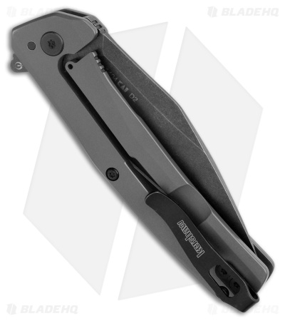 Kershaw Flyby Spring Assisted Frame Lock Knife Gray Steel (3" Black SW D2) 1404