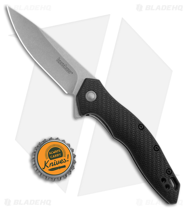 Kershaw Shoreline Liner Lock Assisted Knife Black FRN (3.25" Stonewash) 1845