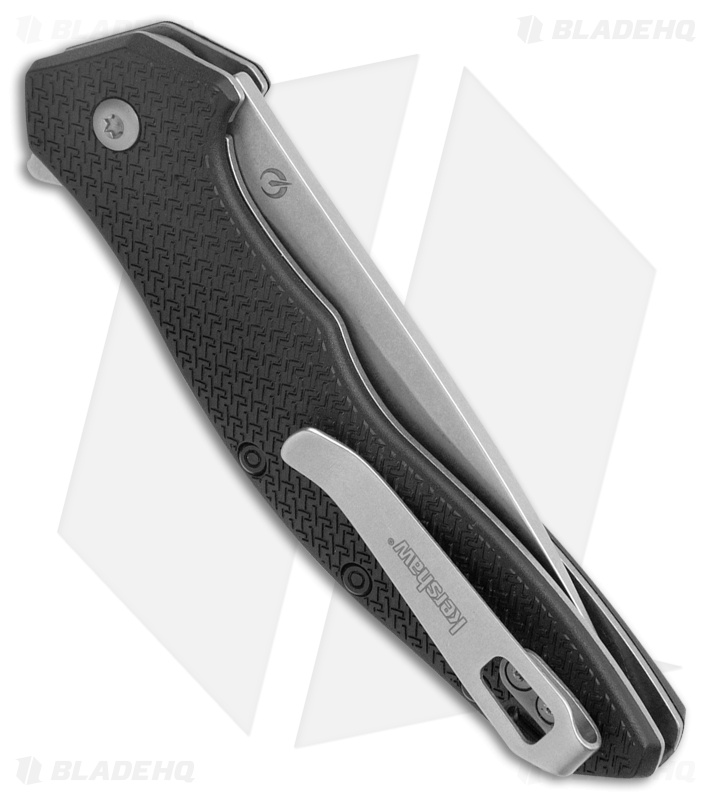 Kershaw Shoreline Liner Lock Assisted Knife Black FRN (3.25" Stonewash) 1845