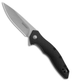 Kershaw Shoreline Liner Lock Assisted Knife Black FRN (3.25" Stonewash) 1845