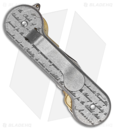 KEY-BAR Preamble w/ American Flag Aluminum Premium Pocket Key Holder/Organizer