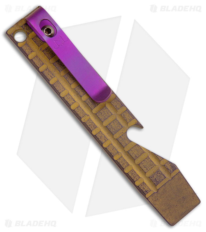 Maverick Customs Pocket Pry Bar Tool Frag SW Bronze/Purple Titanium (4")