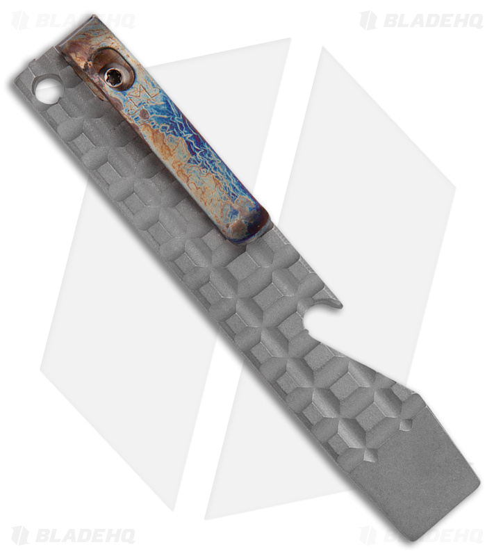 Maverick Customs Pocket Pry Bar Tool Frag Stonewash/Flamed Titanium (4")