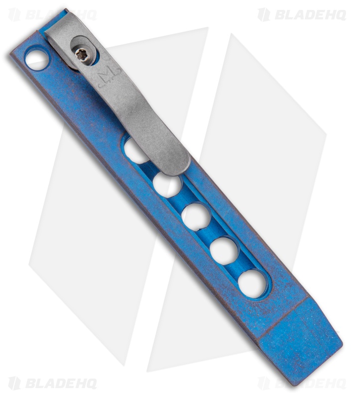 Maverick Customs 4" Titanium Pocket Pry Bar - Blue