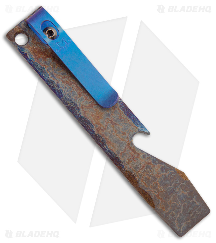 Maverick Customs Pocket Pry Bar Tool Rock Bronze/Blue Titanium (4")