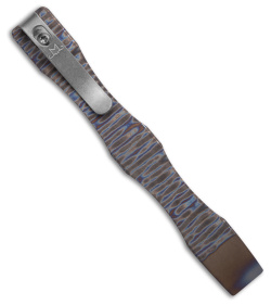 Maverick Customs 5" Ti Pocket Pry Bar Tool - Blue and Bronze Striped