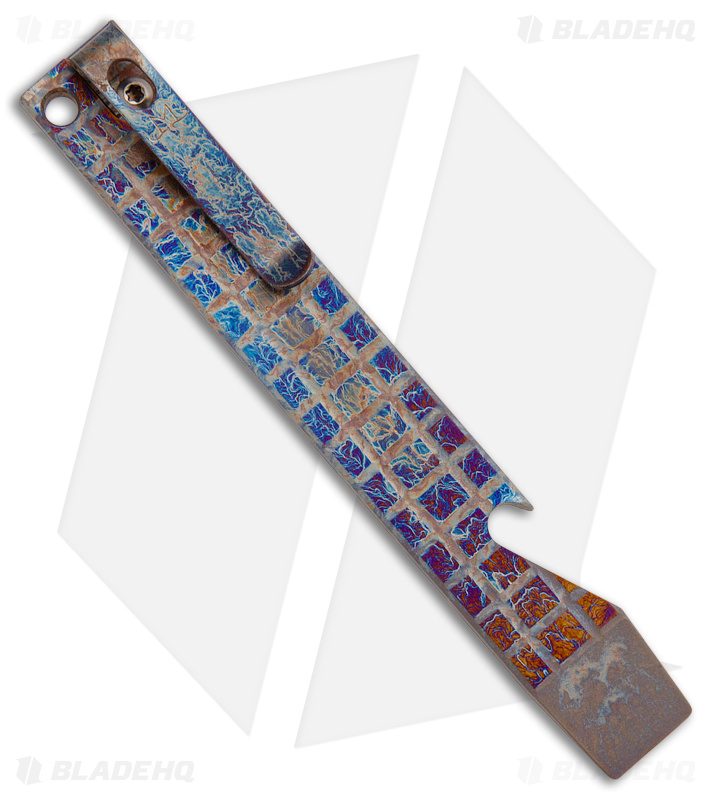 Maverick Customs Pocket Pry Bar Tool Anodized Frag Titanium (5")