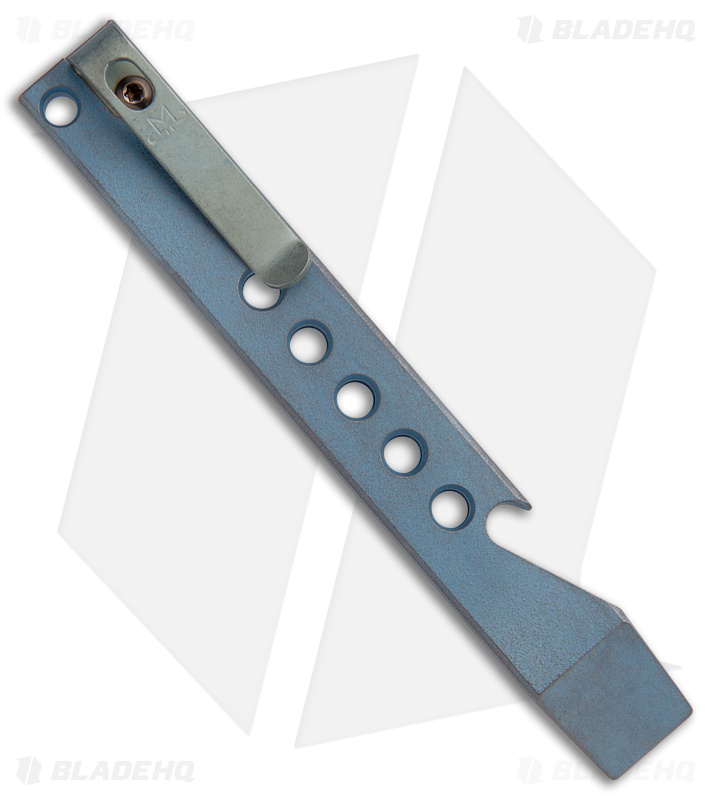 Maverick Customs Pocket Pry Bar Tool SW Blue/Green Titanium 5 Holes (5")