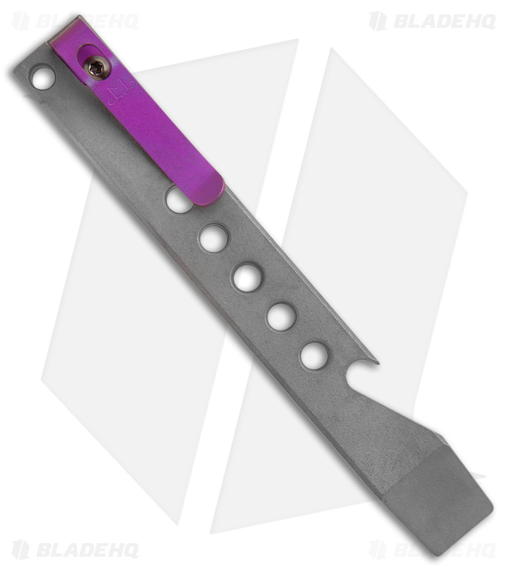 Maverick Customs Pocket Pry Bar Tool SW/Violet Titanium 5 Hole (5")