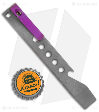 Maverick Customs Pocket Pry Bar Tool SW/Violet Titanium 5 Hole (5")