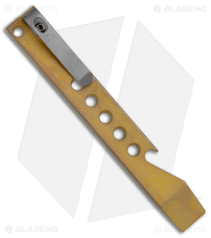 Maverick Customs Pocket Pry Bar Tool SW Yellow Titanium 5 Holes (5")