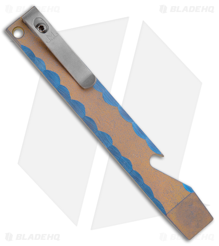 Maverick Customs Pocket Pry Bar Tool Bronze/Blue Rock Titanium (5")