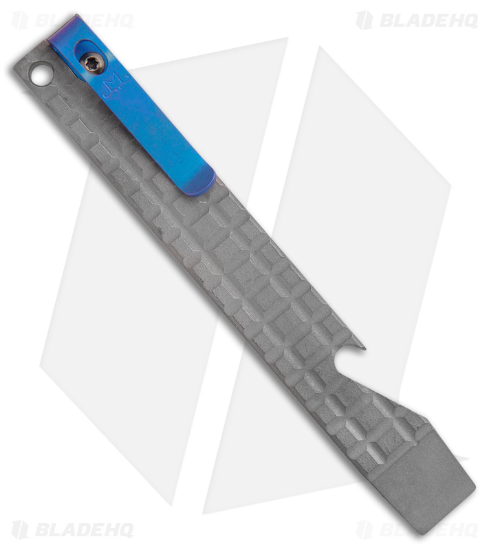 Maverick Customs Pocket Pry Bar Tool Stonewash Frag Anodized Blue Ti (5")