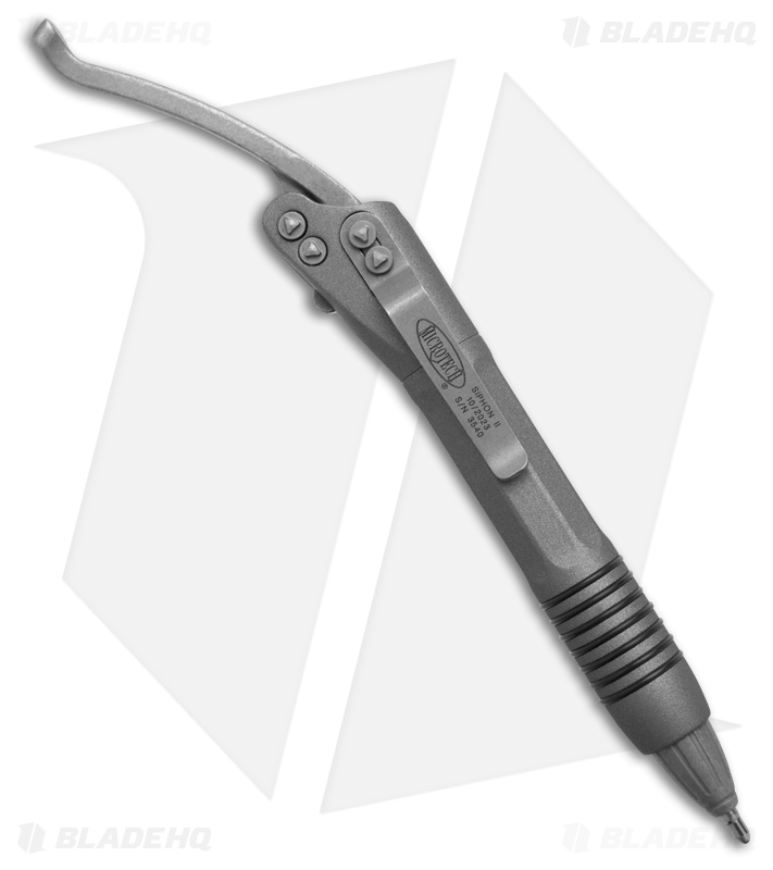 Microtech Siphon II Pen Stainless Steel Gun Metal - Apocalyptic Hardware
