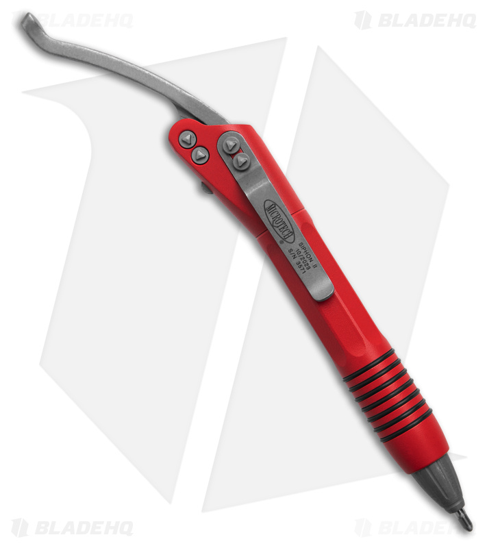 Microtech Siphon II Pen Stainless Steel Red - Apocalyptic Hardware