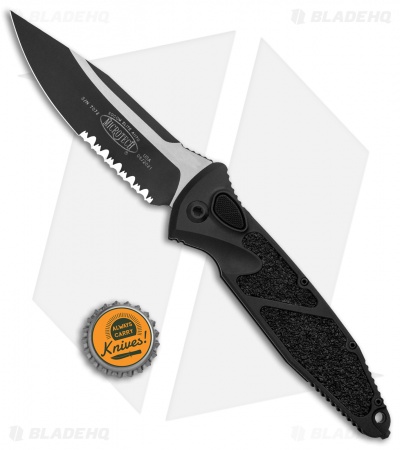 Microtech Socom Elite S/E-Auto Black Tactical Partial Serrated 160A-2T