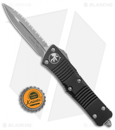 Microtech Troodon Dager D/E OTF Auto Knife (3" Apocalyptic Full Serr) 138-12AP