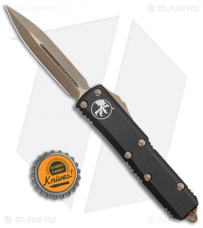 Microtech UTX-85 D/E OTF Automatic Knife Black (3.1" Bronze Apocalyptic)
