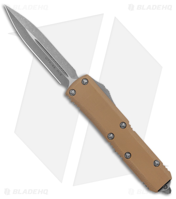Microtech UTX-85 D/E OTF Automatic Knife Tan G-10 (3.1" Apocalyptic)