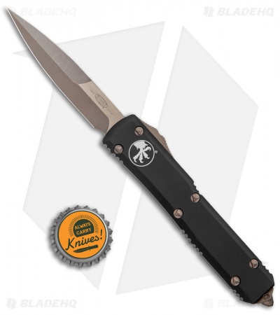 Microtech Ultratech Bayonet OTF Automatic Knife Black (3.4" Bronze Apocalyptic)