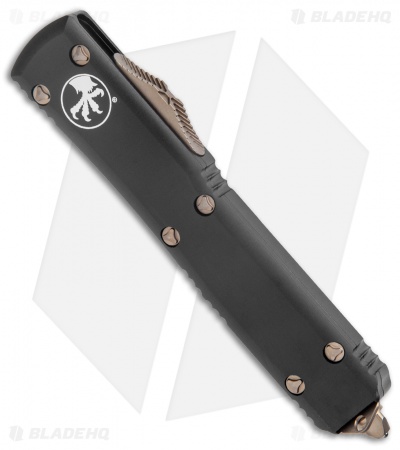 Microtech Ultratech Tanto OTF Automatic Knife Black (3.4" Bronze Serrated)