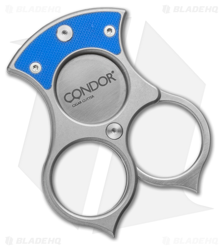 Red Horse Knife Works Condor Cutter Cigar Cutter Blue G-10 (Satin Blade) 
