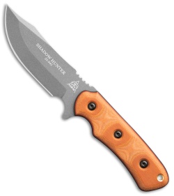 TOPS Knives Shadow Hunter Fixed Blade Knife Black/Tan Micarta (4.5" Gray)