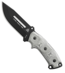 TOPS Knives Steel Eagle 105E Drop Point Fixed Blade Knife Micarta (5.1" Black)