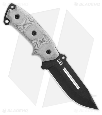 TOPS Knives Steel Eagle 105E Drop Point Fixed Blade Knife Micarta (5.1" Black)
