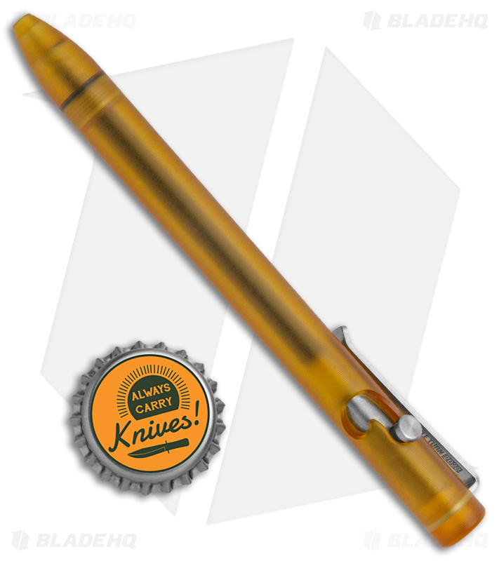 Tactile Turn Blade HQ Exclusive 5.5" Bolt-Action Pen Ultem - Amber