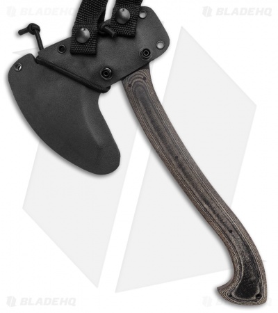 Williams Blade Design + Winkler 12.5" Compact Bearded Axe Black Micarta Handle
