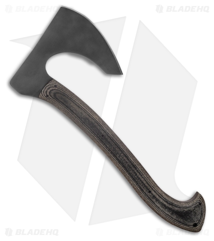 Williams Blade Design + Winkler 12.5" Compact Bearded Axe Black Micarta Handle