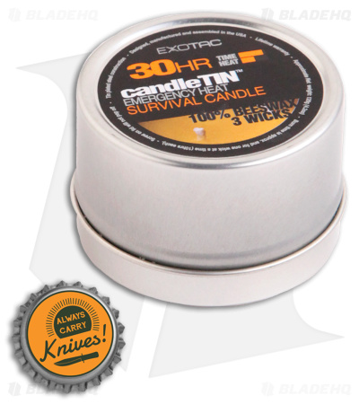 Exotac CandleTIN Survival Candle Large Slow Burn (30 Hour)