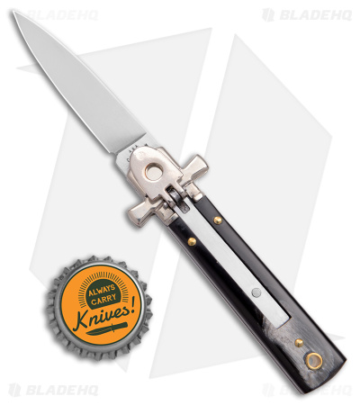 AGA Campolin 6" Dominus Leverlock Automatic Knife Horn (2.5" Satin)