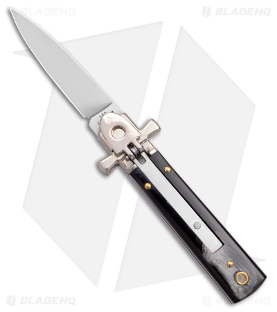 AGA Campolin 6" Dominus Leverlock Automatic Knife Horn (2.5" Satin)