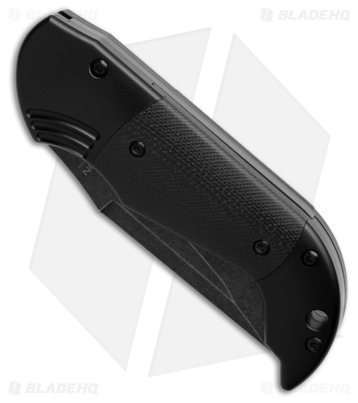 AGA Campolin Alex Bolster Release Automatic Knife Black G-10 (3.1" Black SW)