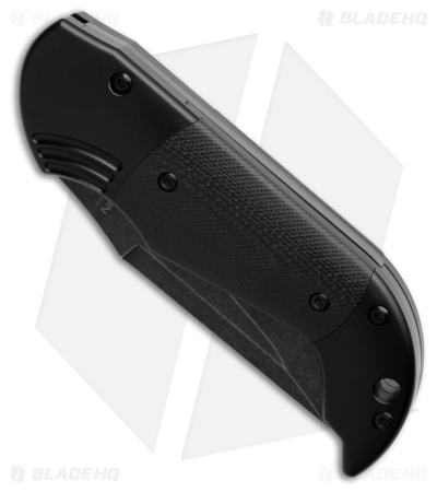 AGA Campolin Alex Bolster Release Automatic Knife Black G-10 (3.1" Black SW)
