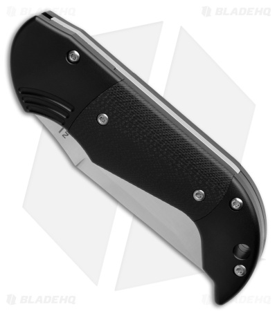 AGA Campolin Alex Bolster Release Automatic Knife Black G-10 (3.1" Satin)