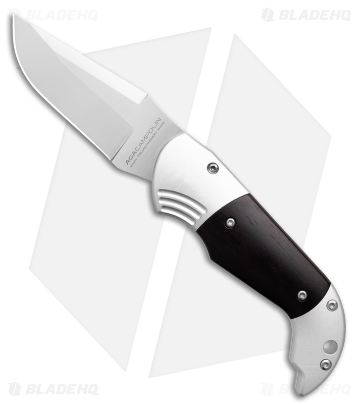 AGA Campolin Alex Bolster Release Automatic Knife Ebony (3.1" Satin) 