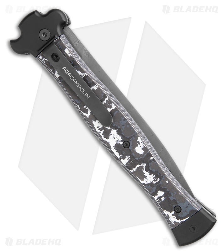 AGA Campolin Zero+ Italian Leverlock Automatic Knife Carbon Fiber(4.5" Damascus)