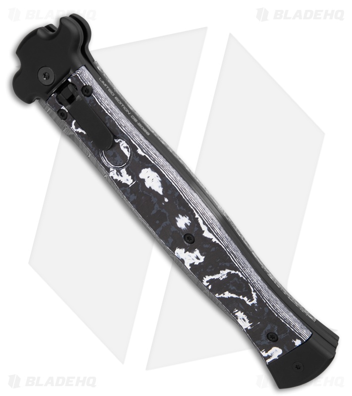 AGA Campolin Zero+ Italian Leverlock Automatic Knife Carbon Fiber(4.5" Damascus)