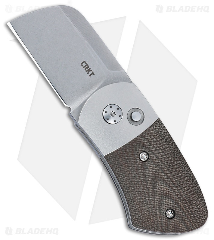 CRKT Minnow Automatic Knife Micarta w/ Stainless Steel (1.68" Stonewash)