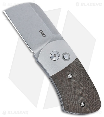 CRKT Minnow Automatic Knife Micarta w/ Stainless Steel (1.68" Stonewash)