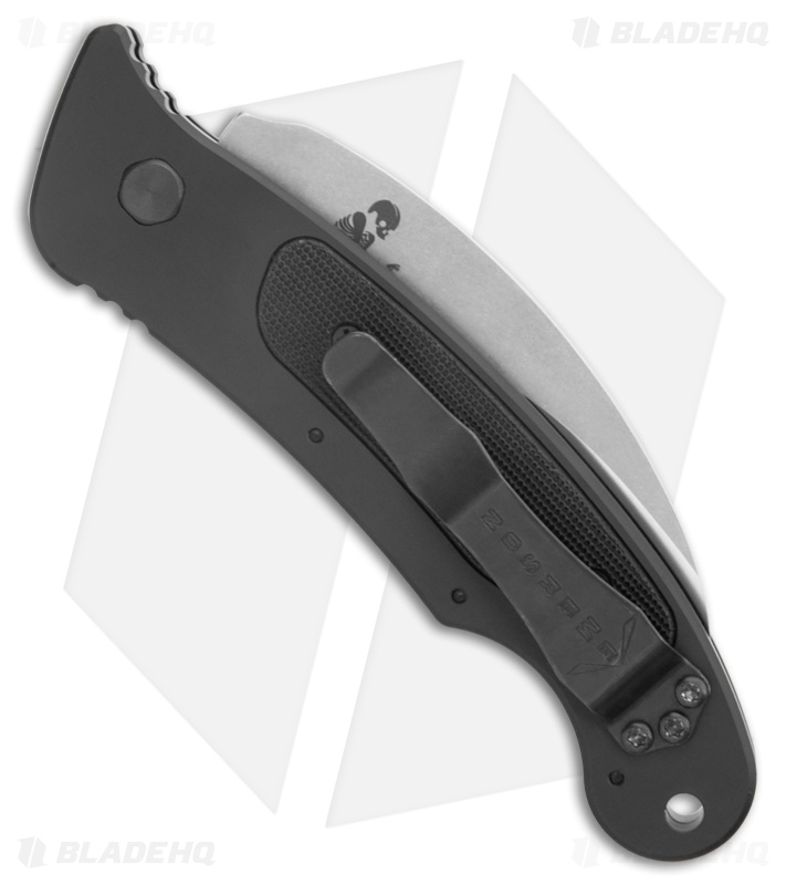 Emerson Elvia Automatic Knife Black Aluminum/G-10 (3.1" Stonewash)