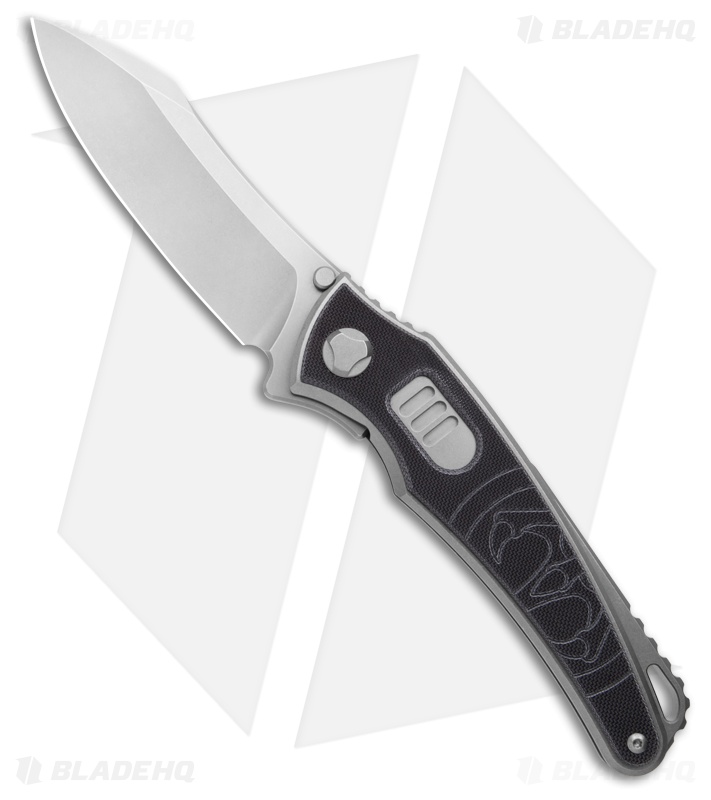 G&G Hawk Talon automatic knife with black G-10 overlays and bright-wash Wharncliffe blade