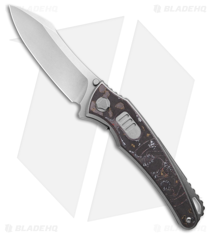 G&G Hawk Talon automatic knife with Santa Clara CamoCarbon overlays and bright-wash Wharncliffe blade