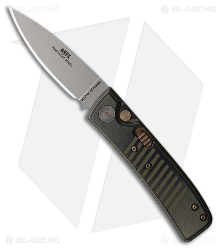 Knives of Alaska Onyx Automatic Knife OD Green/Black G-10 (2.6" BB MagnaCut)