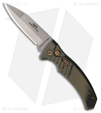 Knives of Alaska Eagle Automatic Knife OD Green/Black G-10 (2.9" BB MagnaCut)