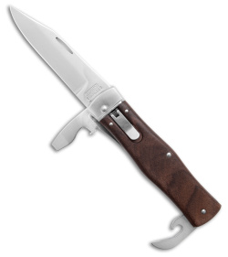 Mikov 241 Predator Multi-Tool Clip Point Auto Knife Wood (3.75" Polish 420)