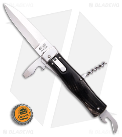 Mikov 241 Predator Multi-Tool Automatic Knife Dark Horn (4-in-1) (3.75" Polish)